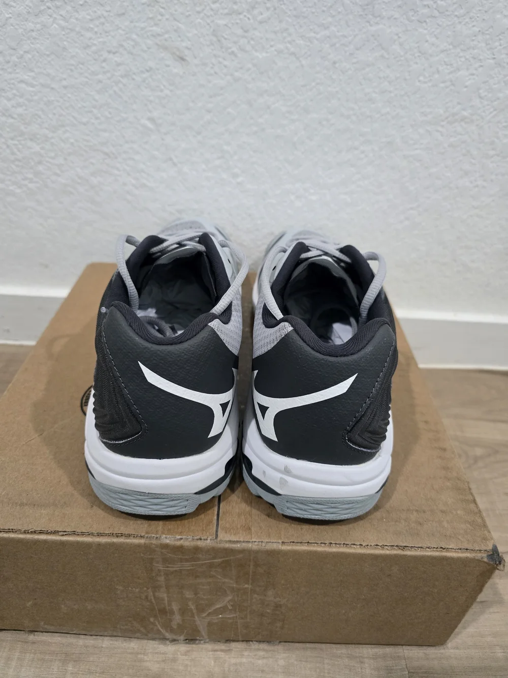 Mizuno Men's Wave Runner Athletic Sneakers in Light Gray and Dark Gray